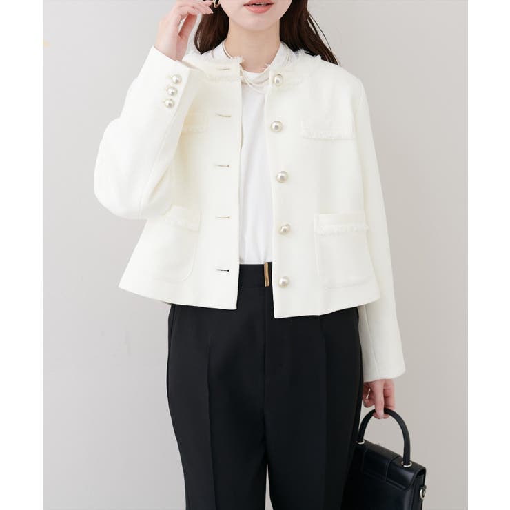 【natural couture】ツイードゆったりジャケット | NICE CLAUP / OLIVE des OLIVE　OUTLET | 詳細画像10 