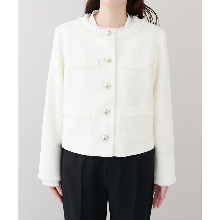 【natural couture】ツイードゆったりジャケット | NICE CLAUP / OLIVE des OLIVE　OUTLET | 詳細画像11 