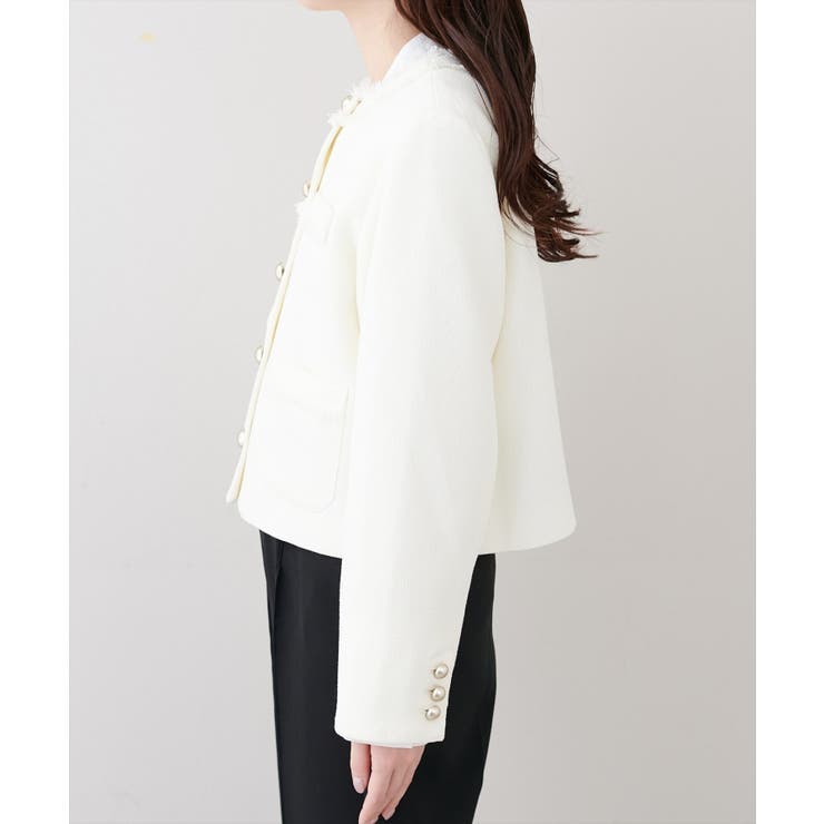 【natural couture】ツイードゆったりジャケット | NICE CLAUP / OLIVE des OLIVE　OUTLET | 詳細画像12 