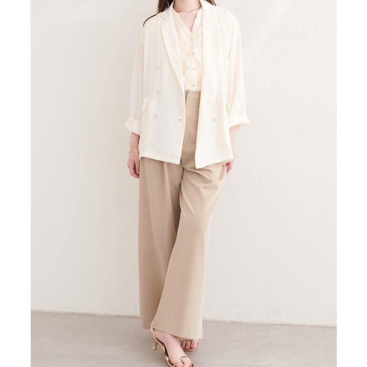 【natural couture】ベルト付きシアージャケット | NICE CLAUP / OLIVE des OLIVE　OUTLET | 詳細画像5 