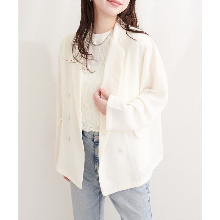 【natural couture】ベルト付きシアージャケット | NICE CLAUP / OLIVE des OLIVE　OUTLET | 詳細画像6 