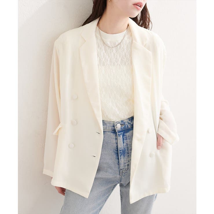【natural couture】ベルト付きシアージャケット | NICE CLAUP / OLIVE des OLIVE　OUTLET | 詳細画像7 