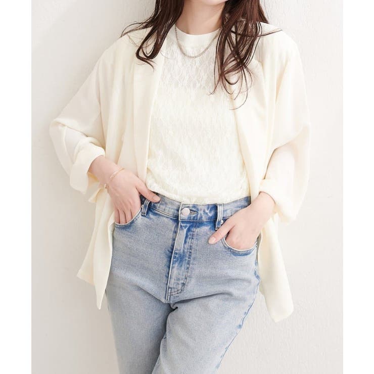 【natural couture】ベルト付きシアージャケット | NICE CLAUP / OLIVE des OLIVE　OUTLET | 詳細画像8 