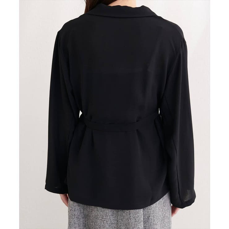【natural couture】ベルト付きシアージャケット | NICE CLAUP / OLIVE des OLIVE　OUTLET | 詳細画像14 