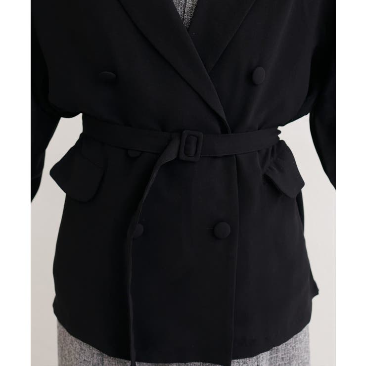 【natural couture】ベルト付きシアージャケット | NICE CLAUP / OLIVE des OLIVE　OUTLET | 詳細画像16 