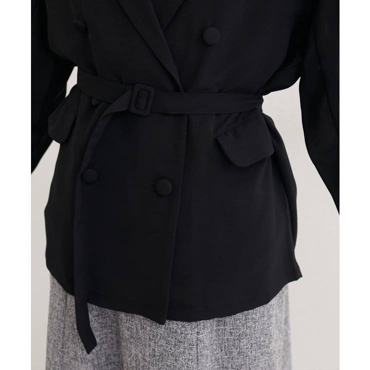 【natural couture】ベルト付きシアージャケット | NICE CLAUP / OLIVE des OLIVE　OUTLET | 詳細画像17 
