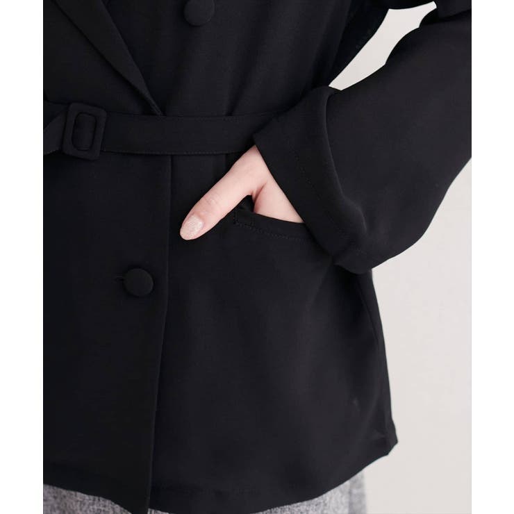 【natural couture】ベルト付きシアージャケット | NICE CLAUP / OLIVE des OLIVE　OUTLET | 詳細画像21 