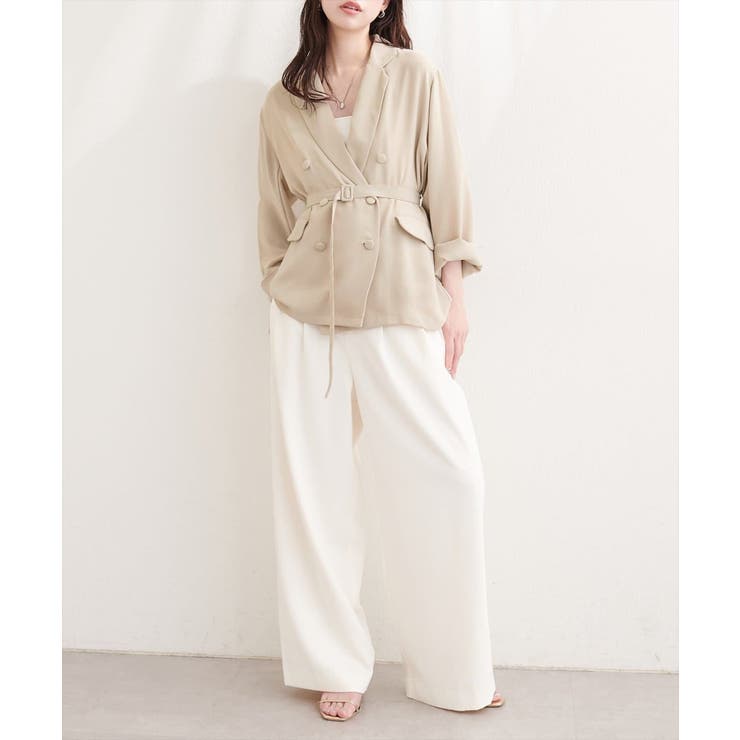 【natural couture】ベルト付きシアージャケット | NICE CLAUP / OLIVE des OLIVE　OUTLET | 詳細画像36 