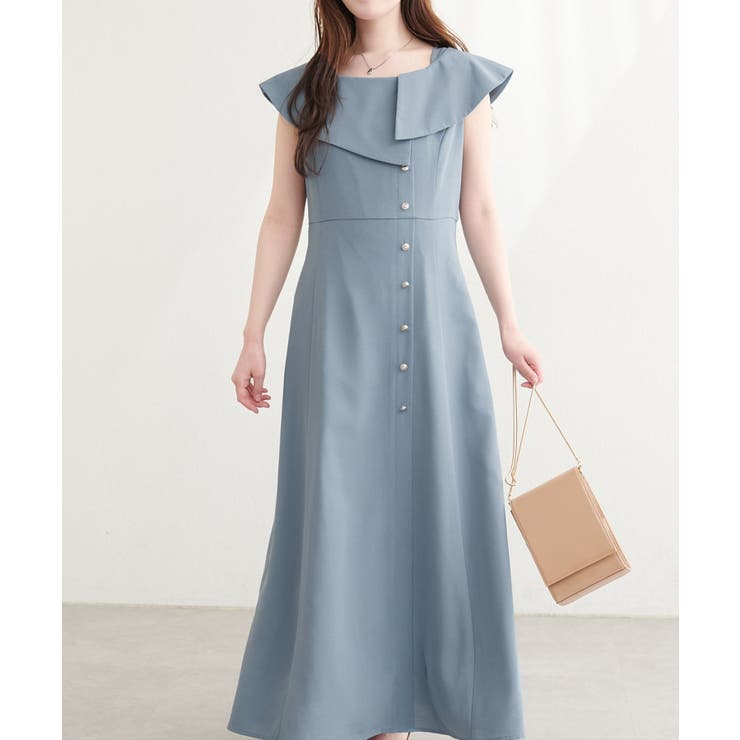 【natural couture】アシメカラーオフショル風ワンピース | NICE CLAUP / OLIVE des OLIVE　OUTLET | 詳細画像7 