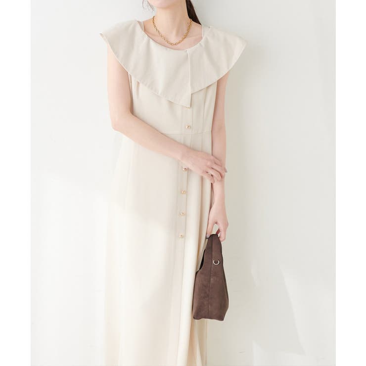 アイボリー | 【natural couture】アシメカラーオフショル風ワンピース | NICE CLAUP / OLIVE des OLIVE　OUTLET