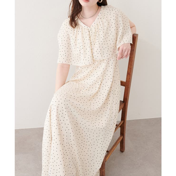 【natural couture】フリルカラーノースリワンピース | NICE CLAUP / OLIVE des OLIVE　OUTLET | 詳細画像2 