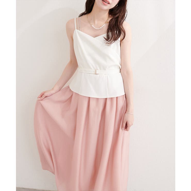【natural couture】カシュクールドッキングキャミワンピース | NICE CLAUP / OLIVE des OLIVE　OUTLET | 詳細画像2 