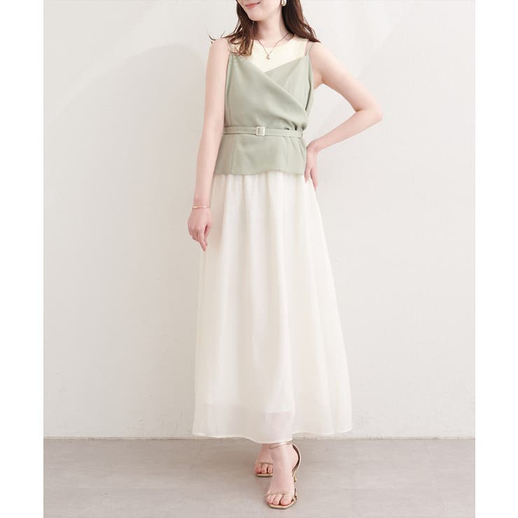 【natural couture】カシュクールドッキングキャミワンピース | NICE CLAUP / OLIVE des OLIVE　OUTLET | 詳細画像12 