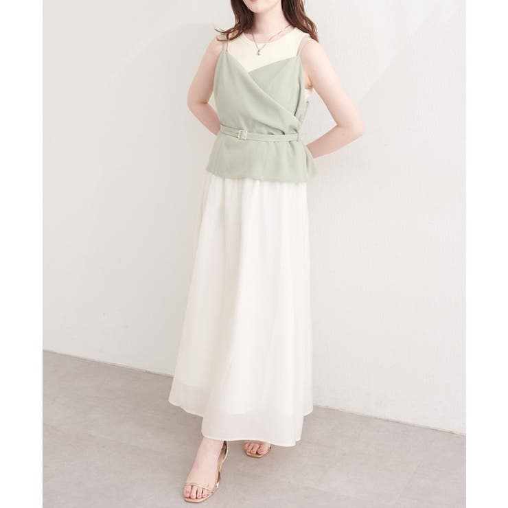 【natural couture】カシュクールドッキングキャミワンピース | NICE CLAUP / OLIVE des OLIVE　OUTLET | 詳細画像13 