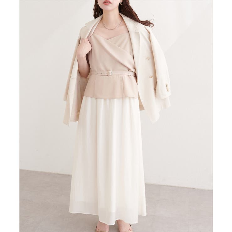 【natural couture】カシュクールドッキングキャミワンピース | NICE CLAUP / OLIVE des OLIVE　OUTLET | 詳細画像9 