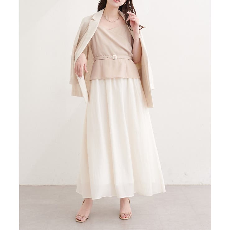【natural couture】カシュクールドッキングキャミワンピース | NICE CLAUP / OLIVE des OLIVE　OUTLET | 詳細画像10 