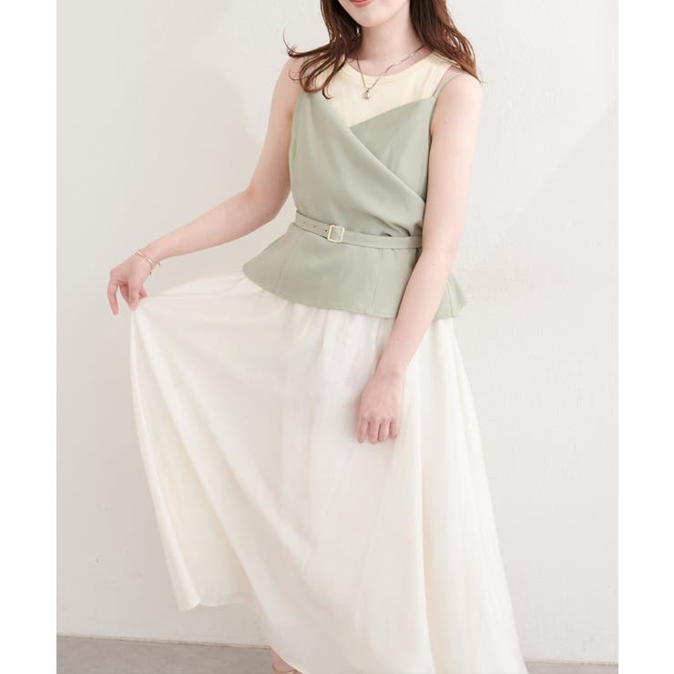 ミント | 【natural couture】カシュクールドッキングキャミワンピース | NICE CLAUP / OLIVE des OLIVE　OUTLET
