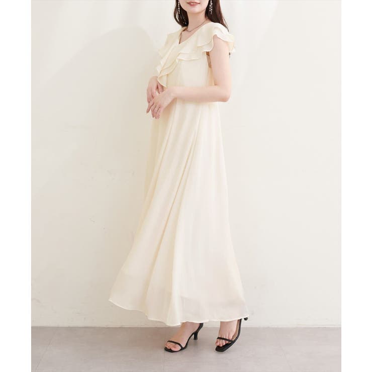 【natural couture】フリルカラーノースリワンピース | NICE CLAUP / OLIVE des OLIVE　OUTLET | 詳細画像2 