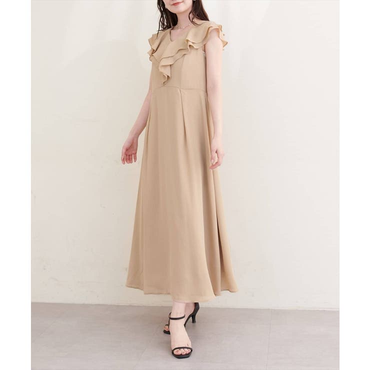 【natural couture】フリルカラーノースリワンピース | NICE CLAUP / OLIVE des OLIVE　OUTLET | 詳細画像4 