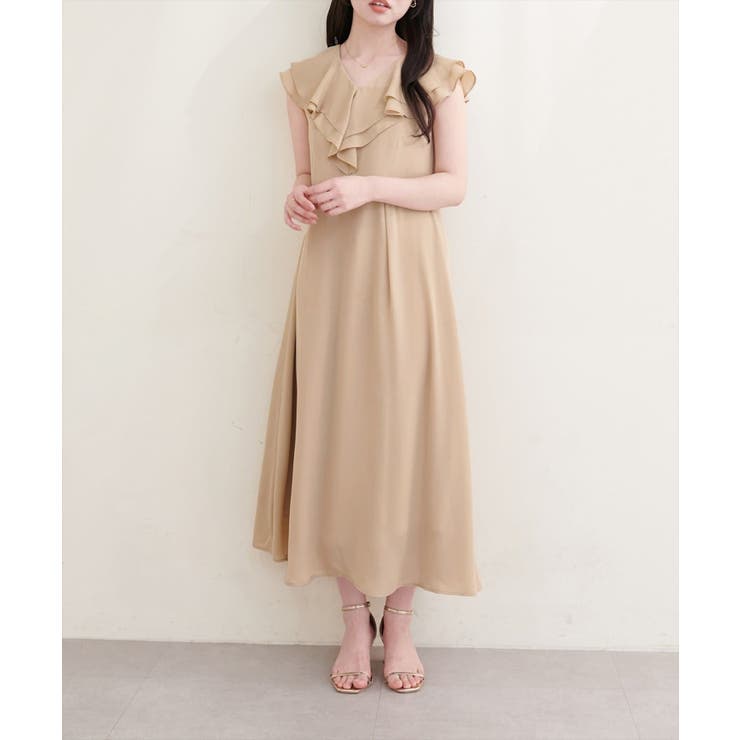 【natural couture】フリルカラーノースリワンピース | NICE CLAUP / OLIVE des OLIVE　OUTLET | 詳細画像5 