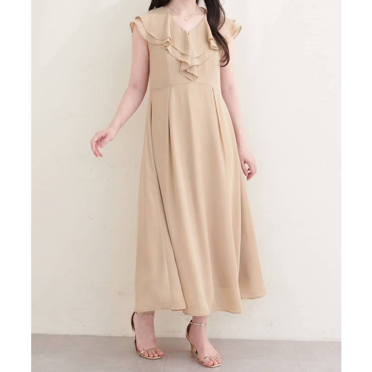 【natural couture】フリルカラーノースリワンピース | NICE CLAUP / OLIVE des OLIVE　OUTLET | 詳細画像6 