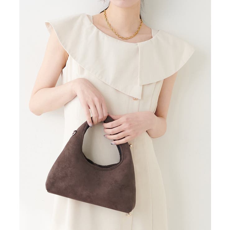 Dブラウン | 【natural couture】リボン付きスエードバッグ | NICE CLAUP / OLIVE des OLIVE　OUTLET