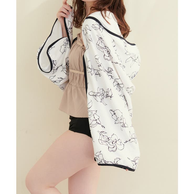 柄1 | 【natural couture】フード付きマルチWAYタオル | NICE CLAUP / OLIVE des OLIVE　OUTLET