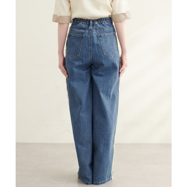 【natural couture】12OZデニム脇レースパンツ | NICE CLAUP / OLIVE des OLIVE　OUTLET | 詳細画像15 