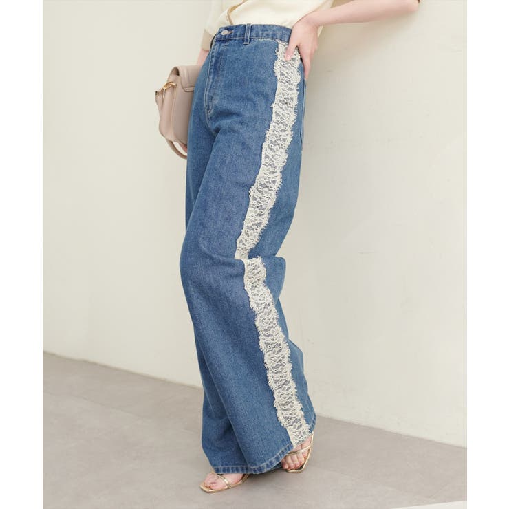 【natural couture】12OZデニム脇レースパンツ | NICE CLAUP / OLIVE des OLIVE　OUTLET | 詳細画像10 