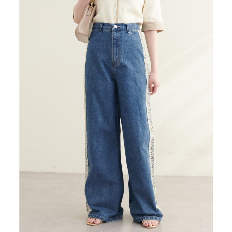 【natural couture】12OZデニム脇レースパンツ | NICE CLAUP / OLIVE des OLIVE　OUTLET | 詳細画像11 