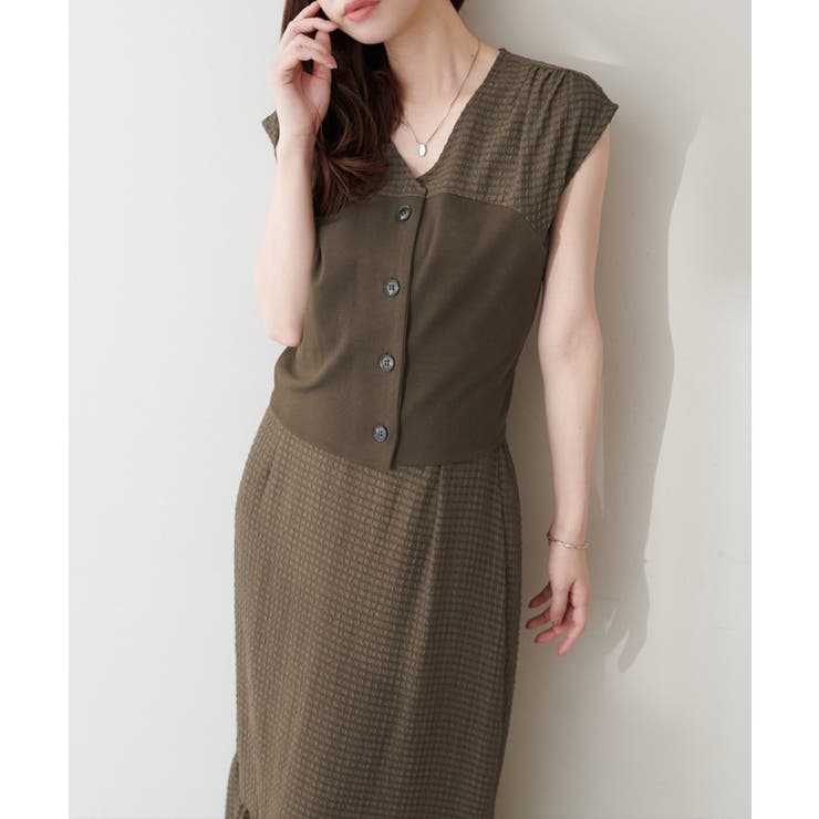 【natural couture】リブ使いTOPS×ギャザー切り替えスカートSE… | NICE CLAUP / OLIVE des OLIVE　OUTLET | 詳細画像2 