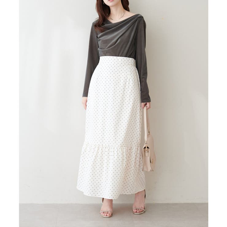 【natural couture】リブ使いTOPS×ギャザー切り替えスカートSE… | NICE CLAUP / OLIVE des OLIVE　OUTLET | 詳細画像9 