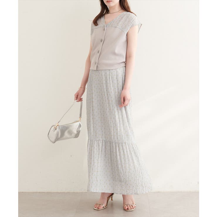 【natural couture】リブ使いTOPS×ギャザー切り替えスカートSE… | NICE CLAUP / OLIVE des OLIVE　OUTLET | 詳細画像13 