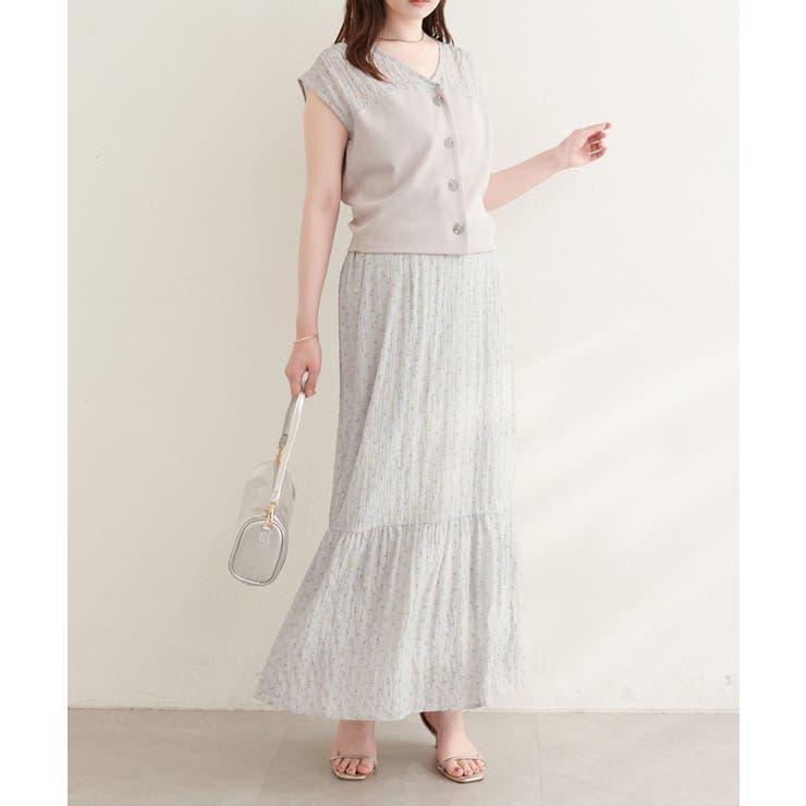 【natural couture】リブ使いTOPS×ギャザー切り替えスカートSE… | NICE CLAUP / OLIVE des OLIVE　OUTLET | 詳細画像14 