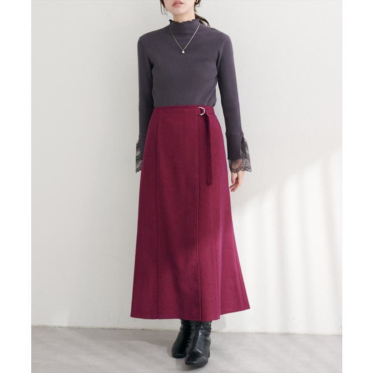 【natural couture】ラップ風ツイードスカート | NICE CLAUP / OLIVE des OLIVE　OUTLET | 詳細画像23 