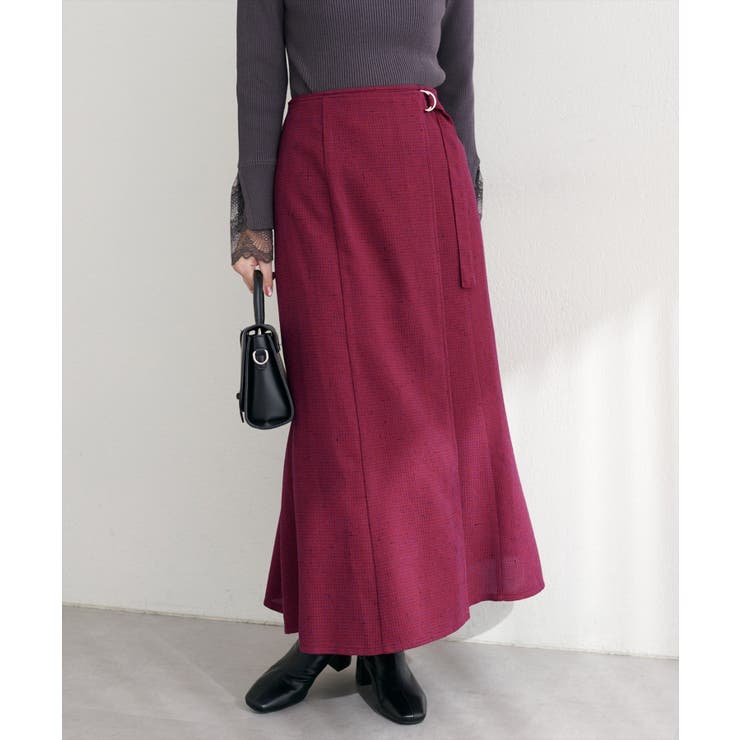 【natural couture】ラップ風ツイードスカート | NICE CLAUP / OLIVE des OLIVE　OUTLET | 詳細画像25 