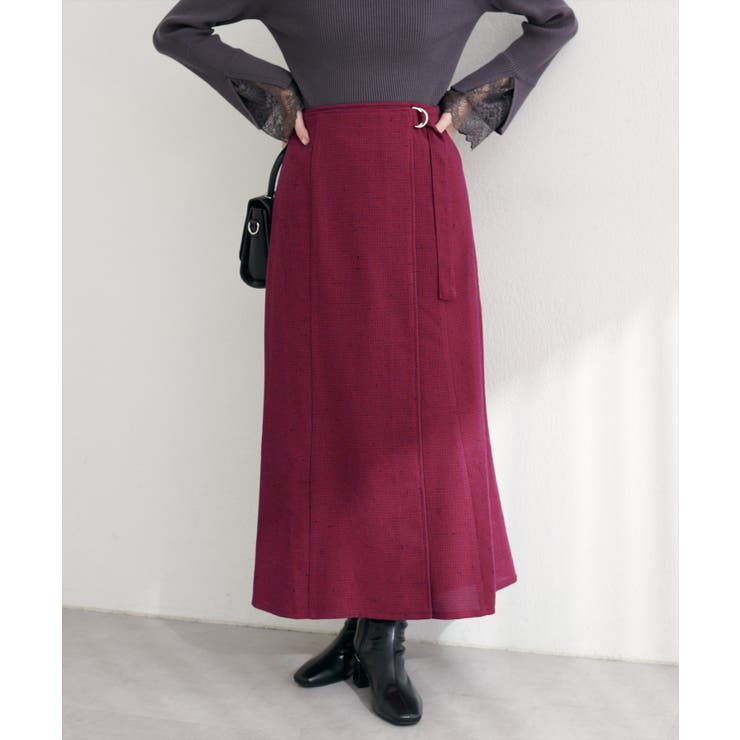 【natural couture】ラップ風ツイードスカート | NICE CLAUP / OLIVE des OLIVE　OUTLET | 詳細画像26 