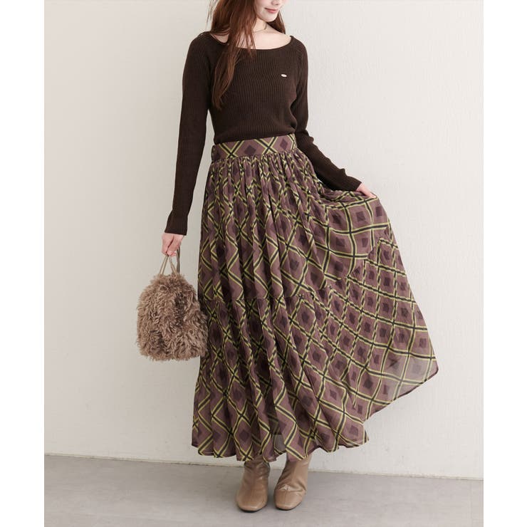 【natural couture】プリーツ切り替えスカート | NICE CLAUP / OLIVE des OLIVE　OUTLET | 詳細画像10 