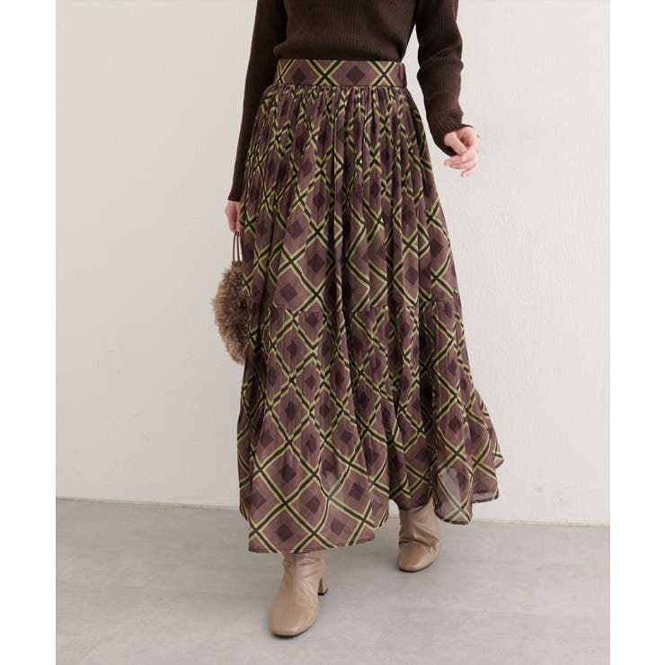 【natural couture】プリーツ切り替えスカート | NICE CLAUP / OLIVE des OLIVE　OUTLET | 詳細画像12 