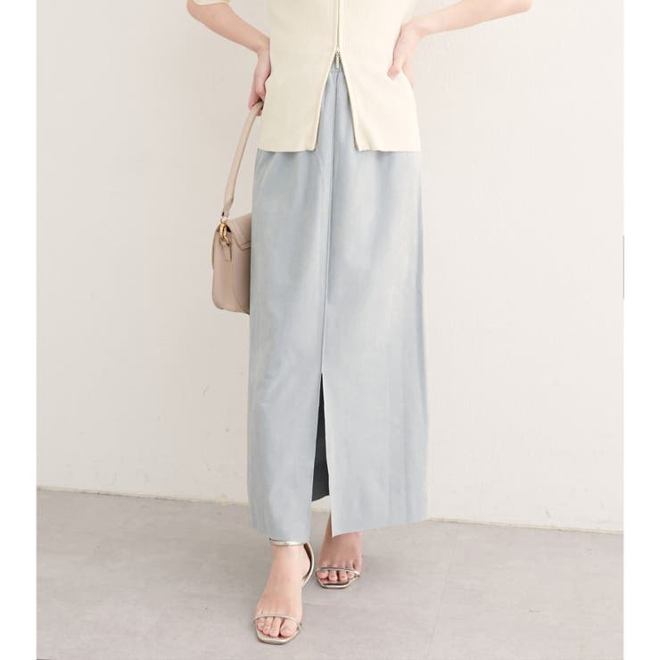 【natural couture】マルチウェイカットスウェードスカート | NICE CLAUP / OLIVE des OLIVE　OUTLET | 詳細画像1 