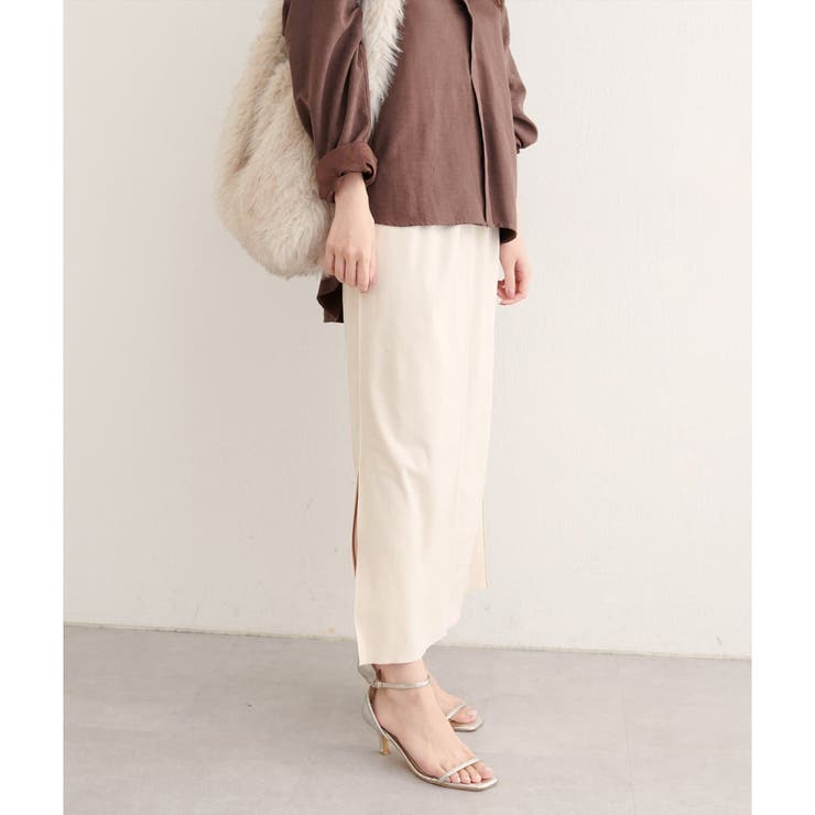 natural couture】マルチウェイカットスウェードスカート[品番