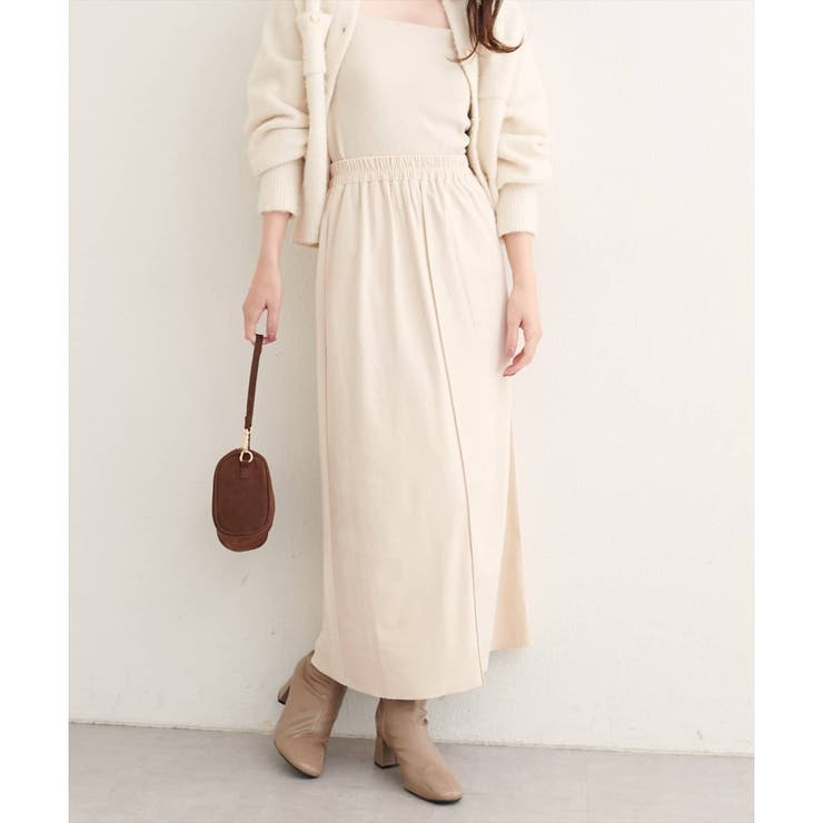 natural couture】マルチウェイカットスウェードスカート[品番
