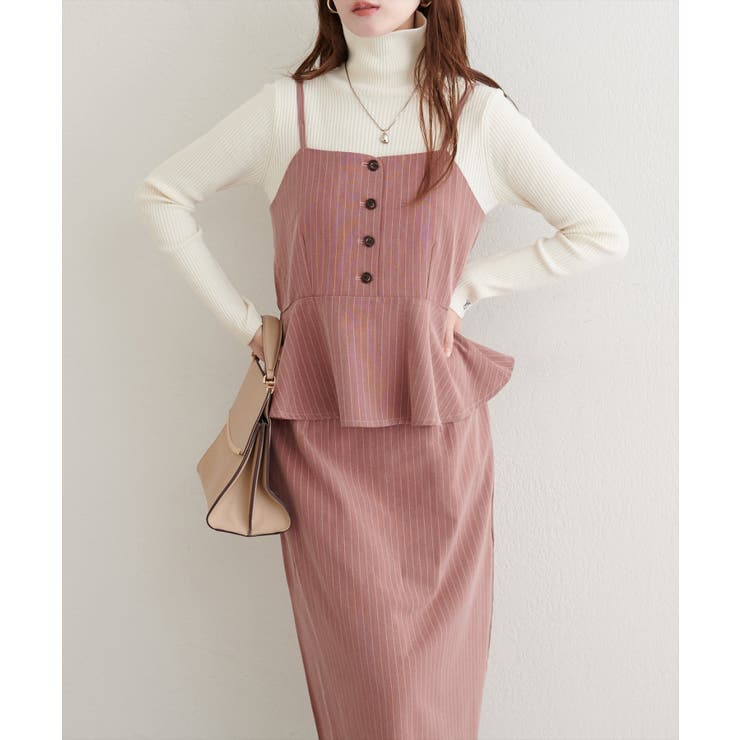 柄1 | 【natural couture】ペプラムビスチェ＆タイトスカート | NICE CLAUP / OLIVE des OLIVE　OUTLET