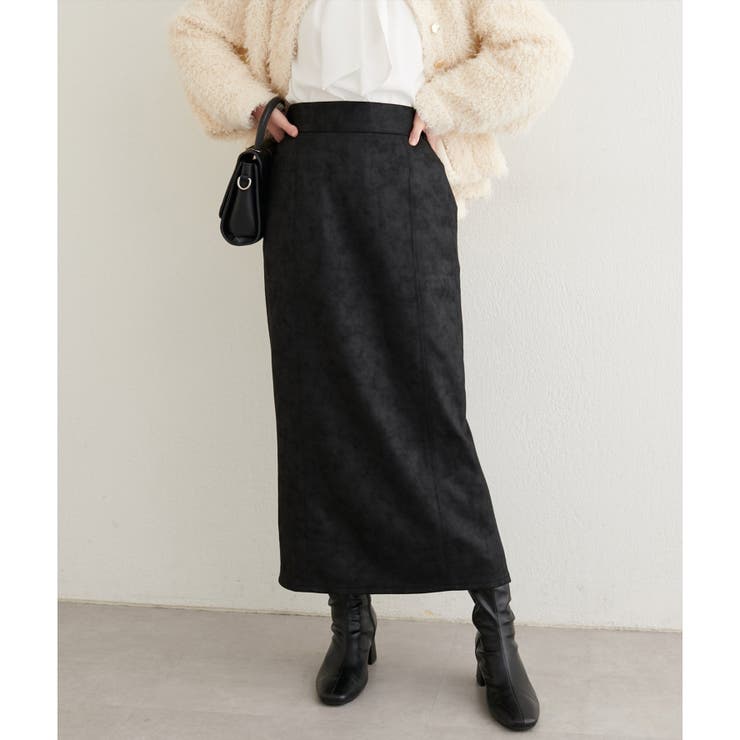 【natural couture】合皮風ポンチスエードタイトスカート | NICE CLAUP / OLIVE des OLIVE　OUTLET | 詳細画像11 