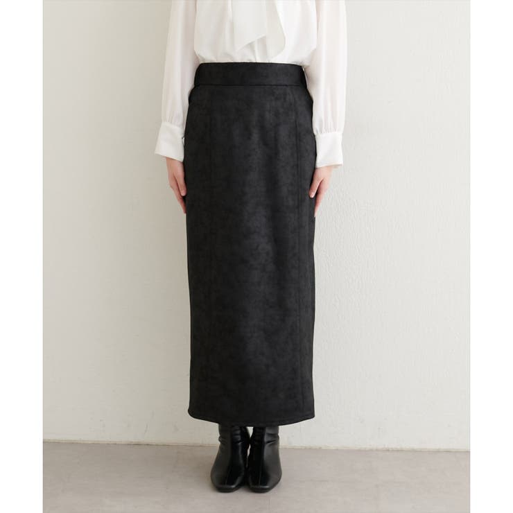 【natural couture】合皮風ポンチスエードタイトスカート | NICE CLAUP / OLIVE des OLIVE　OUTLET | 詳細画像16 