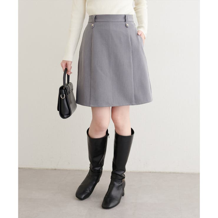 【natural couture】台形キュロットスカート | NICE CLAUP / OLIVE des OLIVE　OUTLET | 詳細画像2 