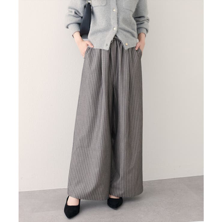 【natural couture】イージーウエストワイドパンツ | NICE CLAUP / OLIVE des OLIVE　OUTLET | 詳細画像3 