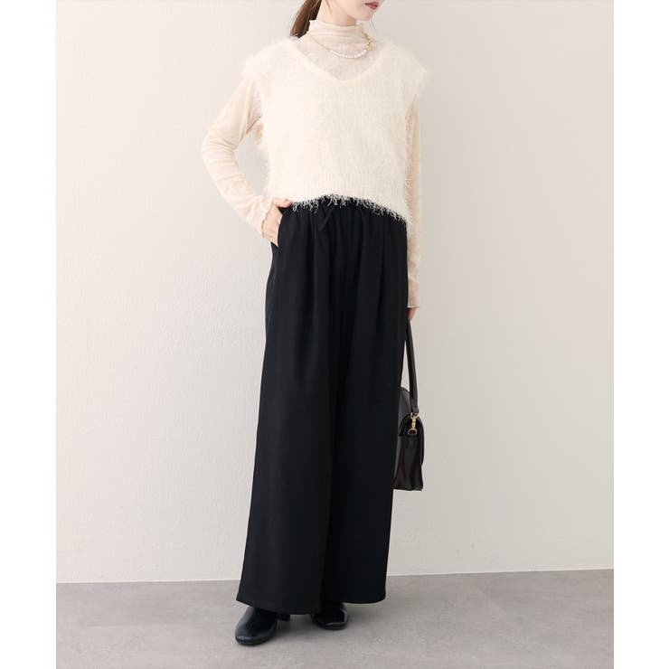 【natural couture】イージーウエストワイドパンツ | NICE CLAUP / OLIVE des OLIVE　OUTLET | 詳細画像6 