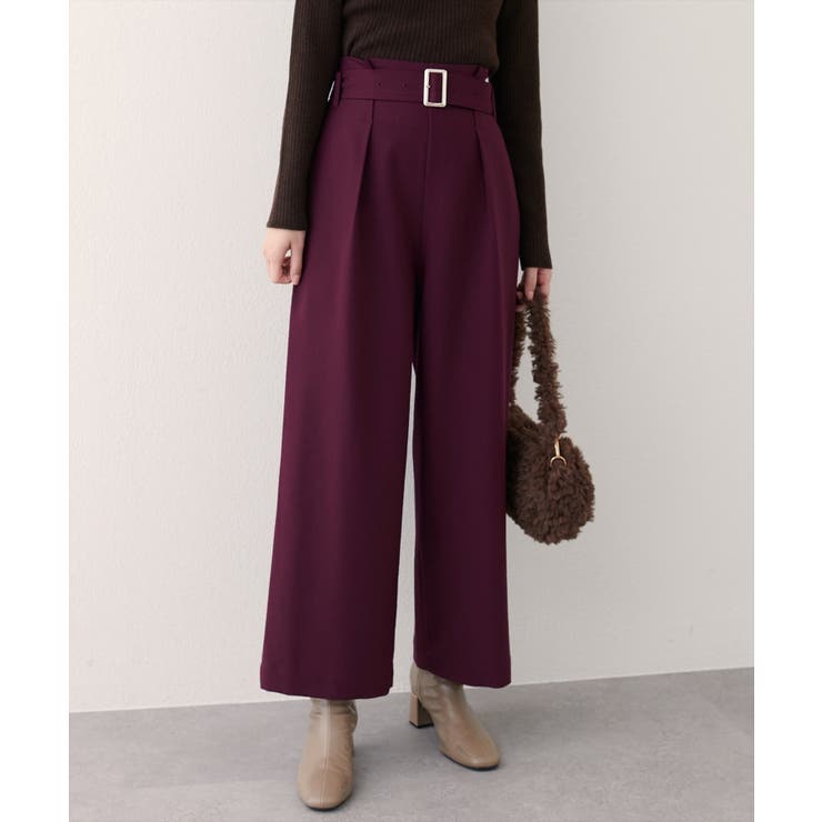 【natural couture】バックルベルト付きタックパンツ | NICE CLAUP / OLIVE des OLIVE　OUTLET | 詳細画像21 