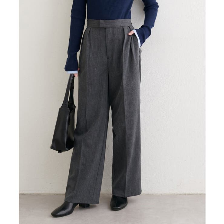 【natural couture】タックスラックスパンツ | NICE CLAUP / OLIVE des OLIVE　OUTLET | 詳細画像1 